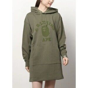 AUTHENTIC A BATHING APE BAPE COLLEGE ONE POINT FULL ZIP HOODIE DRESS S Small NWT
